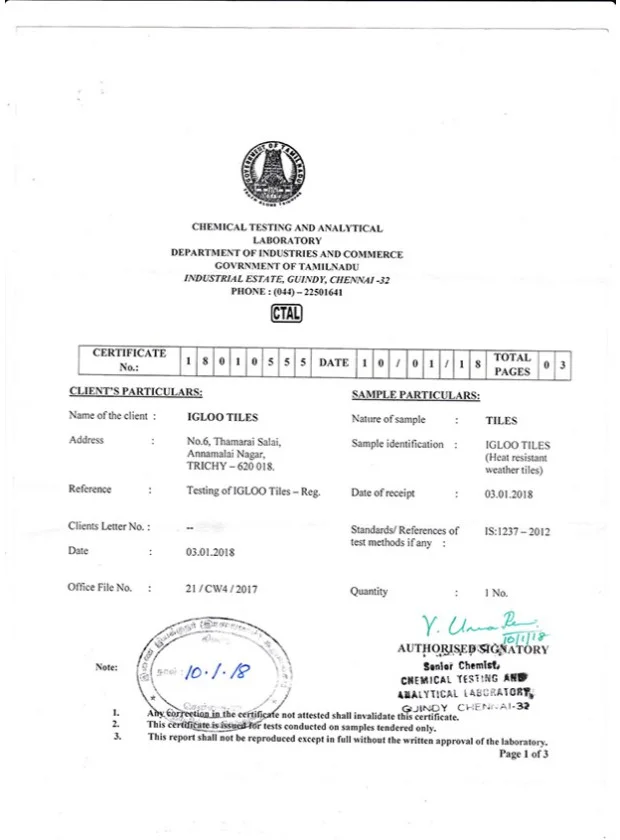 Certificate 1